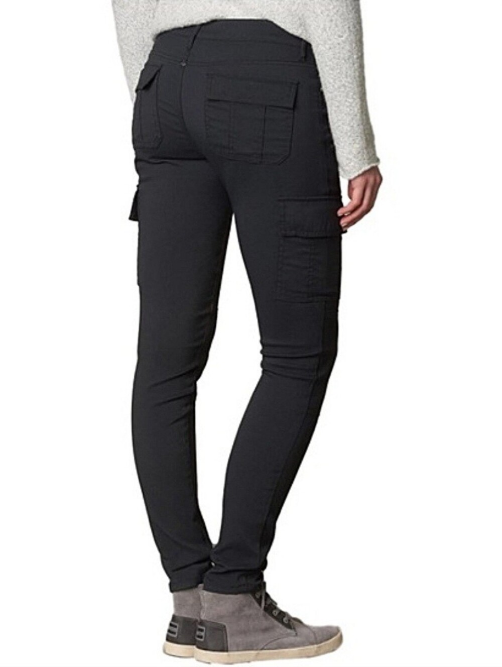 Prana "Meme" Slim Cargo Hiking Pant Mid Rise Black | Women's Size 6